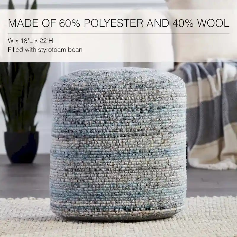 Pouf ou coussin de sol à rayures