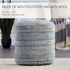 Pouf ou coussin de sol à rayures
