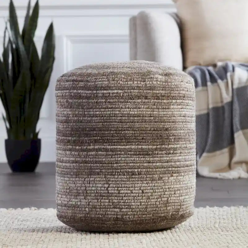 Pouf ou coussin de sol à rayures