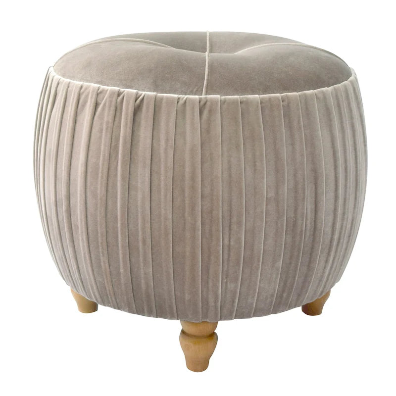 Petit pouf rond en velours