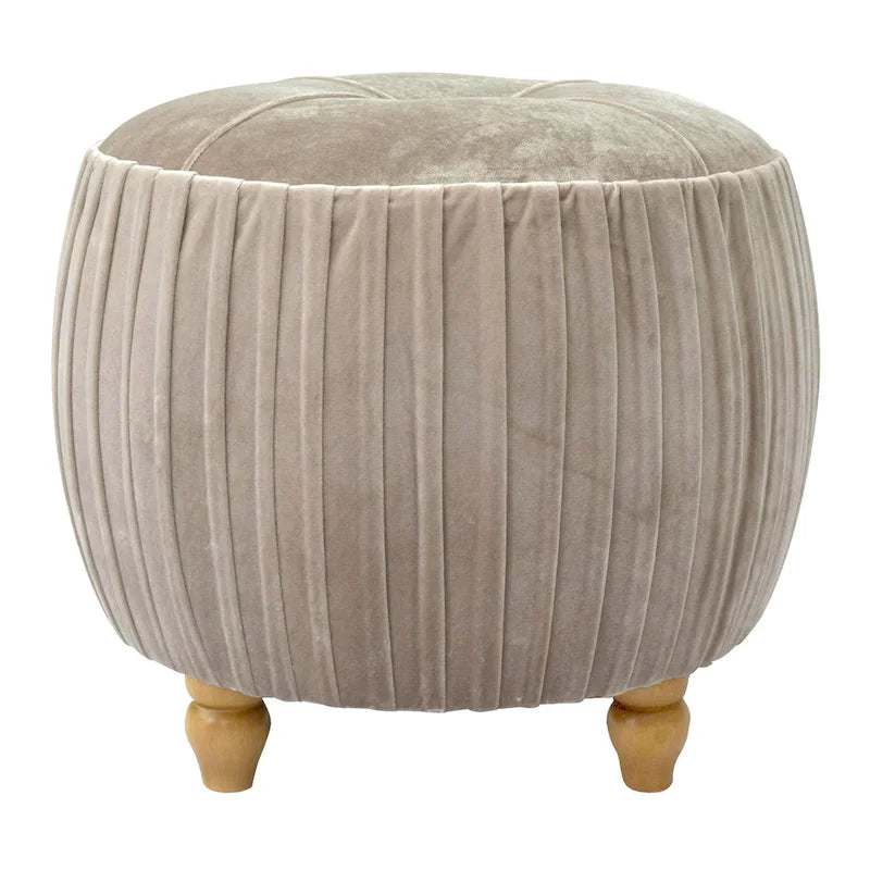 Petit pouf rond en velours