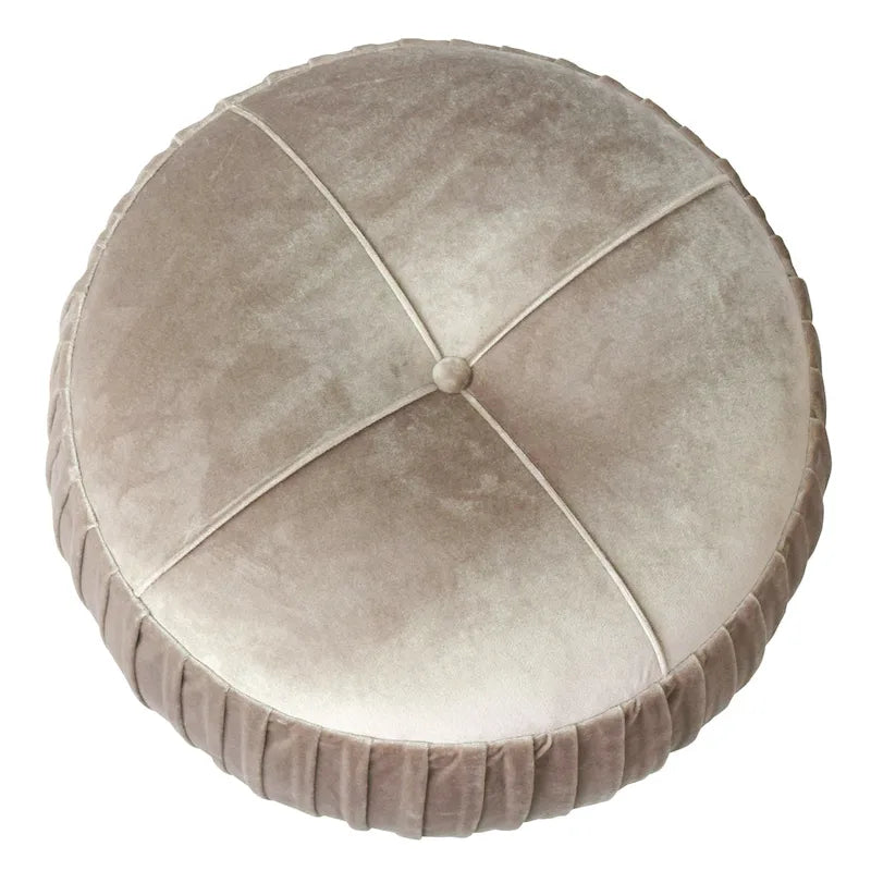 Petit pouf rond en velours