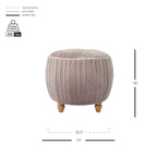Petit pouf rond en velours