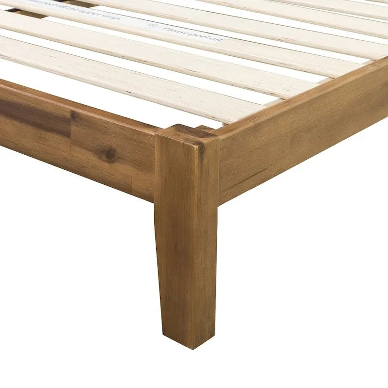 Lit plateforme en bois de 10 pouces, style Mid-century
