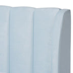Lit plateforme en tissu velours glamour