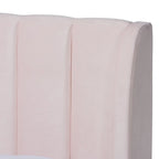 Lit plateforme en tissu velours glamour