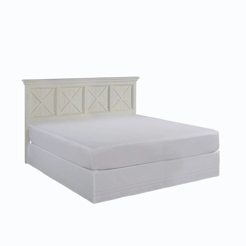 Tête de lit King size blanc cassé