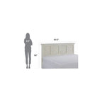 Tête de lit King size blanc cassé