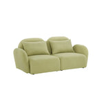 Meuble de salon Canapé paresseux Causeuse Tissu Teddy Blanc