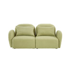 Meuble de salon Canapé paresseux Causeuse Tissu Teddy Blanc