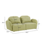Meuble de salon Canapé paresseux Causeuse Tissu Teddy Blanc