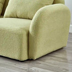 Meuble de salon Canapé paresseux Causeuse Tissu Teddy Blanc
