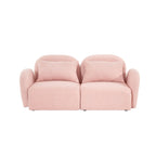 Meuble de salon Canapé paresseux Causeuse Tissu Teddy Blanc