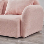 Meuble de salon Canapé paresseux Causeuse Tissu Teddy Blanc
