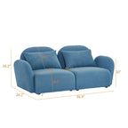 Meuble de salon Canapé paresseux Causeuse Tissu Teddy Blanc