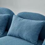 Meuble de salon Canapé paresseux Causeuse Tissu Teddy Blanc