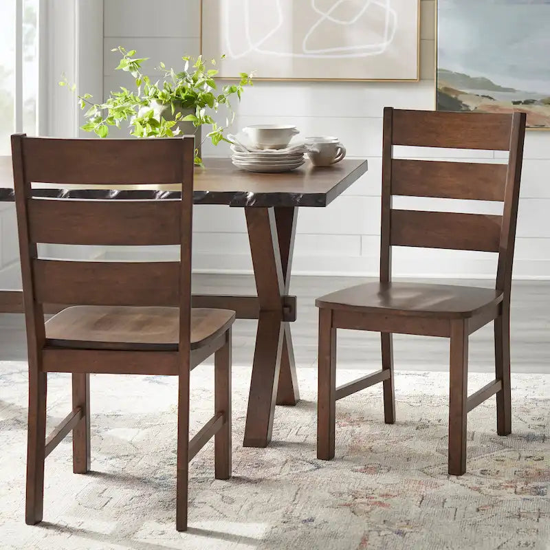 Ensemble de salle à manger 6 pièces en bois massif avec banc
