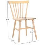 Chaise de salle à manger Spindle Farmhouse (paquet de 2) - 20Lx20Px33H