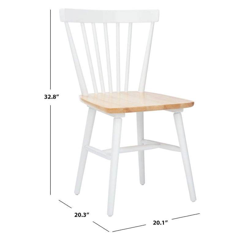 Chaise de salle à manger Spindle Farmhouse (paquet de 2) - 20Lx20Px33H