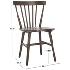 Chaise de salle à manger Spindle Farmhouse (paquet de 2) - 20Lx20Px33H