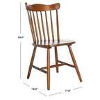 Chaise de salle à manger Windsor à dossier à fuseaux (paquet de 2) - 17 larg. x 19 prof. x 34 haut.