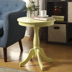 Table d'appoint ronde en bois de style traditionnel avec pied tourné - 55,88 H x 45,72 l x 45,72 L cm