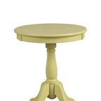 Table d'appoint ronde en bois de style traditionnel avec pied tourné - 55,88 H x 45,72 l x 45,72 L cm
