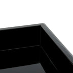 Table basse blanc/noir - 35,4x35,4x11,8