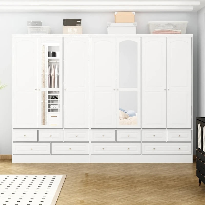 78.7H Armoire Double L'Élégance et l'Utilité Se Rencontrent
