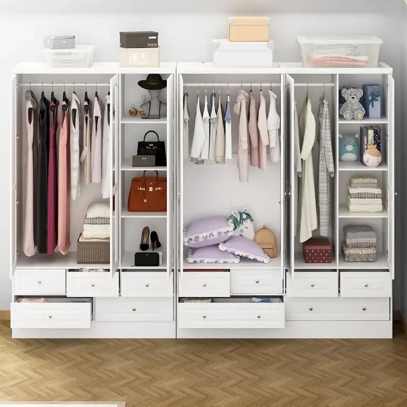 78.7H Armoire Double L'Élégance et l'Utilité Se Rencontrent