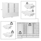 78.7H Armoire Double L'Élégance et l'Utilité Se Rencontrent