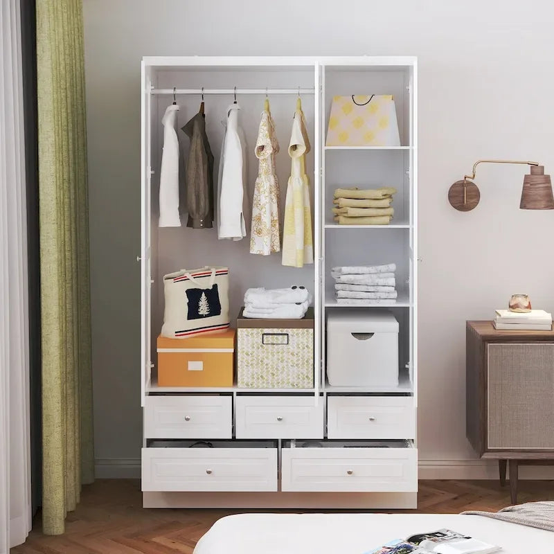 78.7H Armoire Double L'Élégance et l'Utilité Se Rencontrent