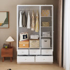 78.7H Armoire Double L'Élégance et l'Utilité Se Rencontrent