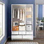 78.7H Armoire Double L'Élégance et l'Utilité Se Rencontrent
