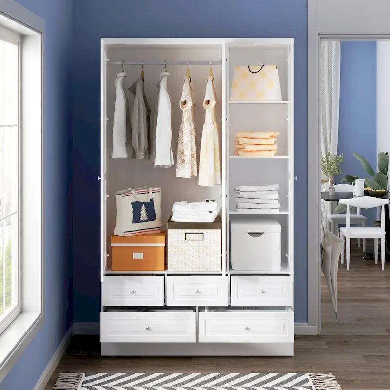 78.7H Armoire Double L'Élégance et l'Utilité Se Rencontrent