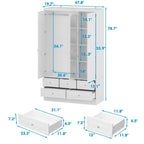 78.7H Armoire Double L'Élégance et l'Utilité Se Rencontrent