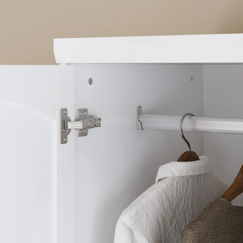 78.7H Armoire Double L'Élégance et l'Utilité Se Rencontrent