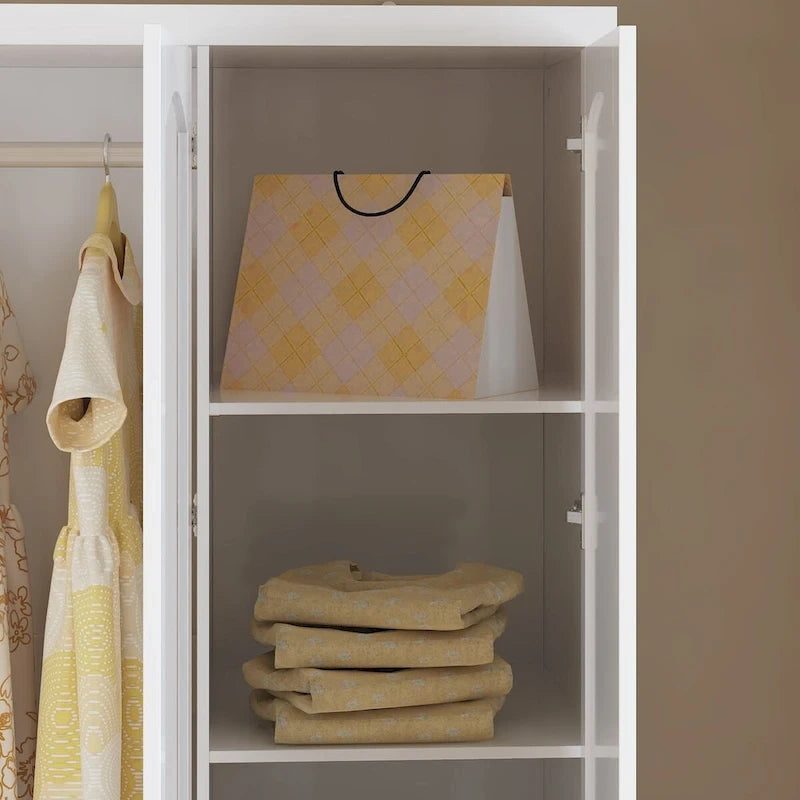 78.7H Armoire Double L'Élégance et l'Utilité Se Rencontrent