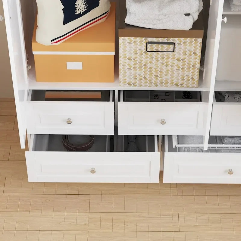 78.7H Armoire Double L'Élégance et l'Utilité Se Rencontrent