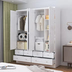 78.7H Armoire Double L'Élégance et l'Utilité Se Rencontrent