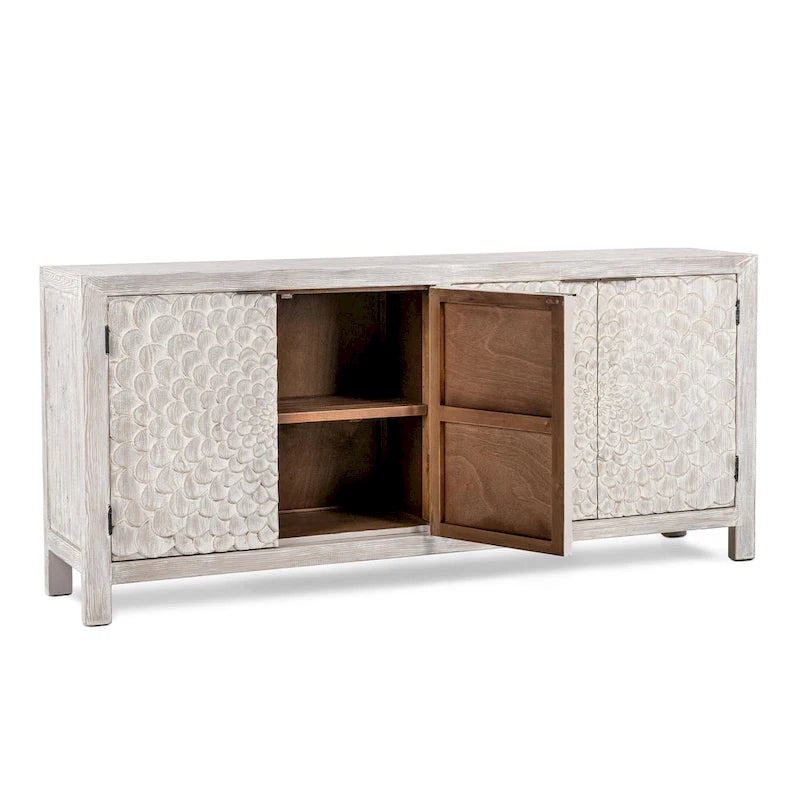 Buffet 4 portes crème vintage