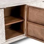 Buffet 4 portes crème vintage