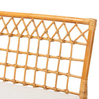 Banc de salle à manger en rotin miel, style bohème moderne