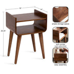 Table d'appoint en bois - 18x14x27