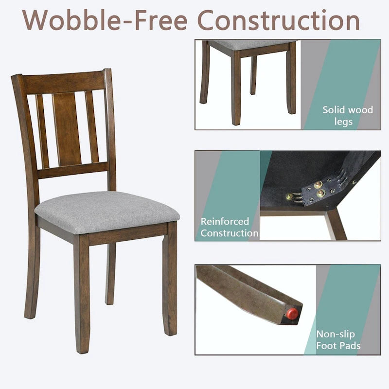 Chaises de salle à manger hauteur comptoir avec sièges rembourrés (paquet de 4)